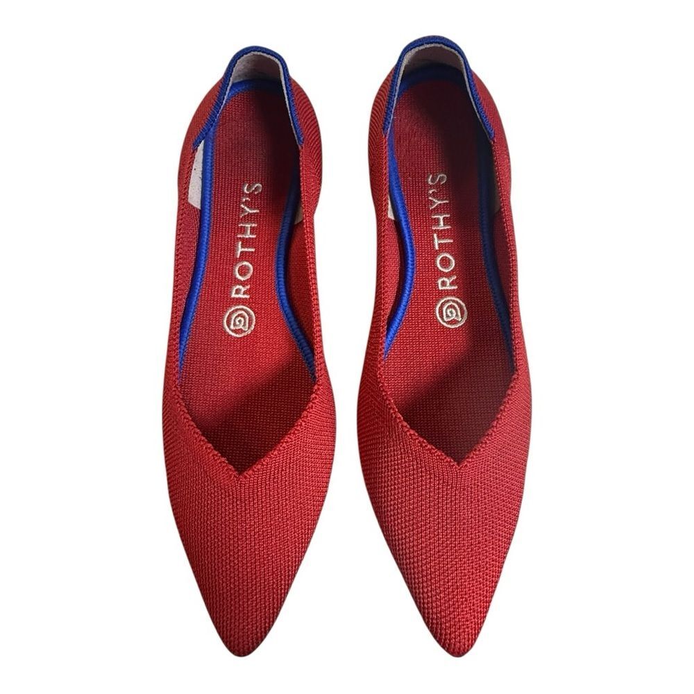 Rothy's The Point Vibrant Red Women’s Shoes Size 7.5 - Picture 5 of 11